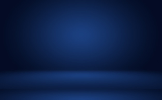 Abstract Luxury gradient Blue background. Smooth Dark blue with Black vignette Studio Banner.