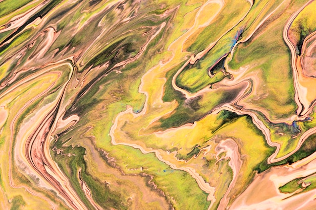 Abstract marble swirl green background DIY experimental art