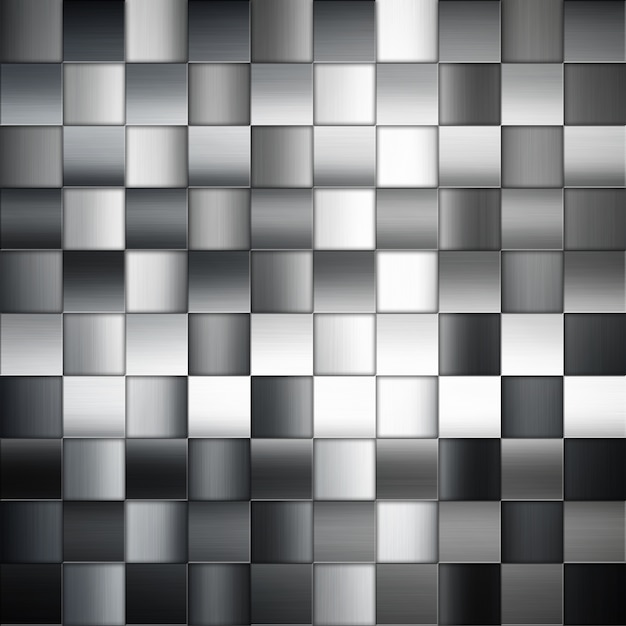 Abstract metal background with squares pattern