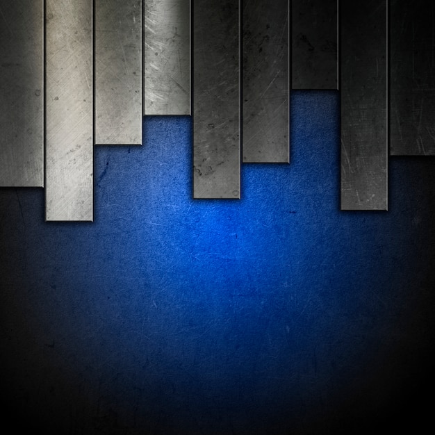 Abstract metallic background with blue grunge effect