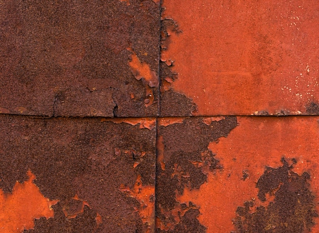 Abstract metallic surface with rust