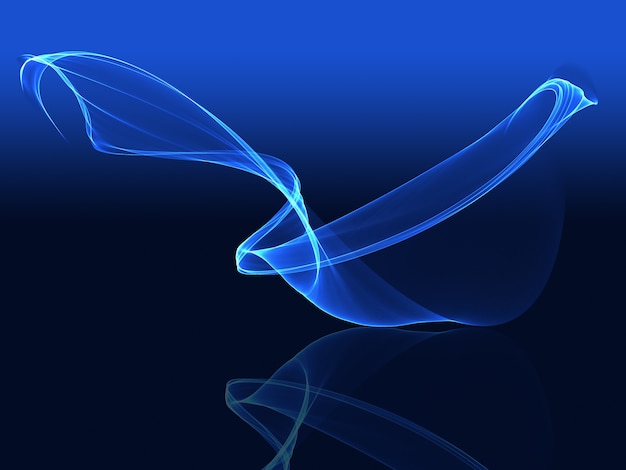 Abstract modern of blue flowing lines