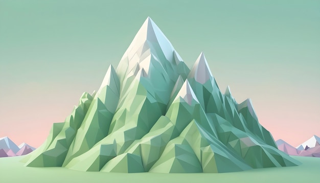 Free Photo abstract mountain with polygonal shapes