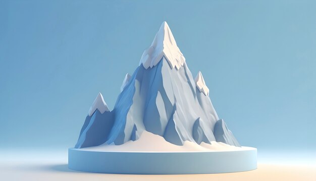 Abstract mountain with polygonal shapes