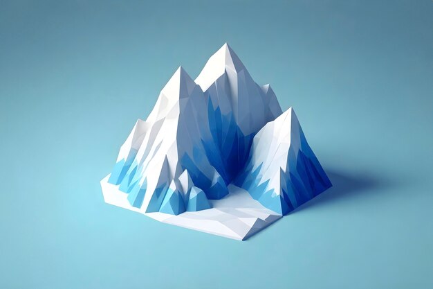 Abstract mountain with polygonal shapes