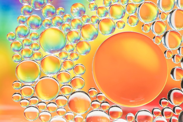 Abstract multicolored different bubbles texture