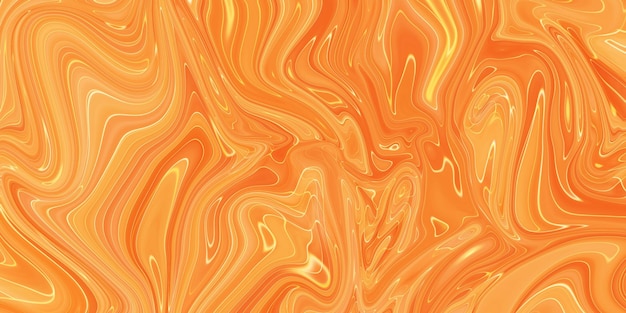 Free photo abstract orange paint background acrylic texture with marble pattern