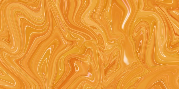 Free photo abstract orange paint background acrylic texture with marble pattern