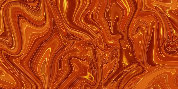 Free photo abstract orange paint background acrylic texture with marble pattern