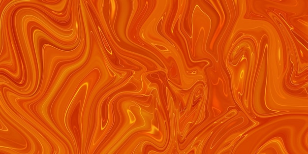 Free photo abstract orange paint background acrylic texture with marble pattern