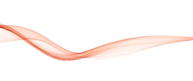 Abstract orange smooth wave lines