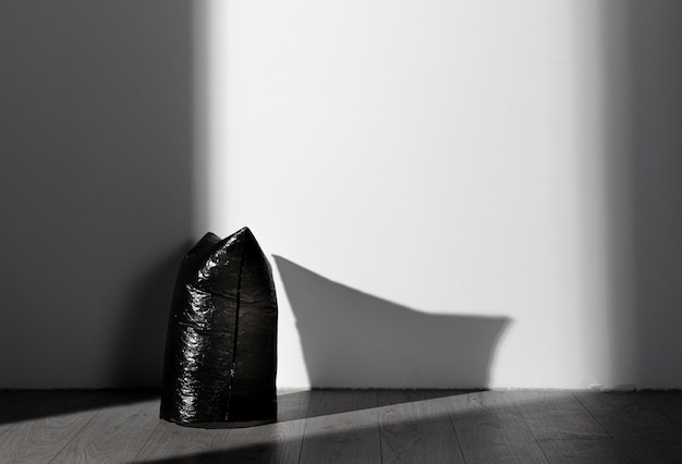 Free photo abstract plastic bag concept with copy space