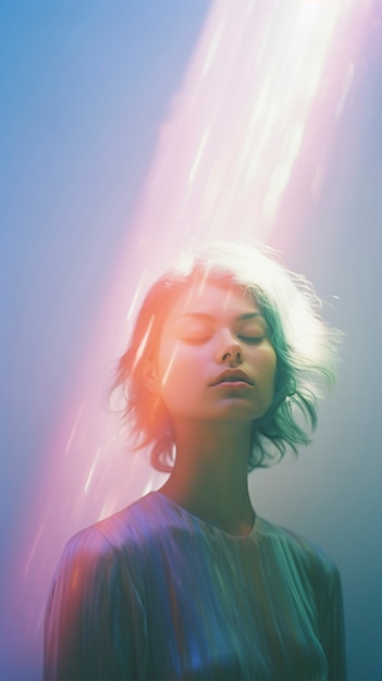 Free Photo abstract portrait with light effects