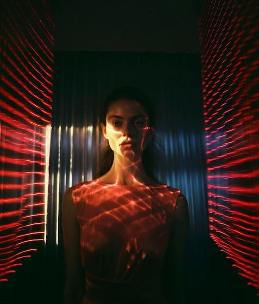 Free photo abstract portrait with light effects