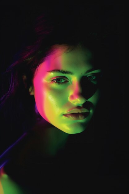 Abstract portrait with light effects