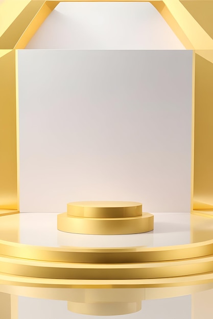 Free photo abstract scene background luxury podium on background gold product presentation mock up