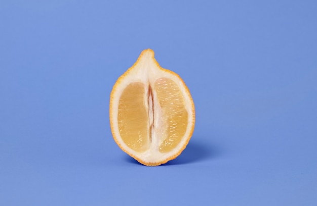 Abstract sexual health representation with lemon