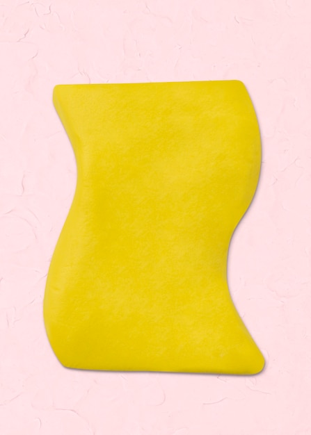 Free Photo abstract shape clay craft irregular textured shape in yellow diy creative art