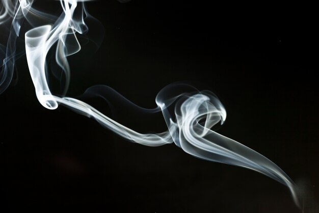 Abstract silhouette of white smoke