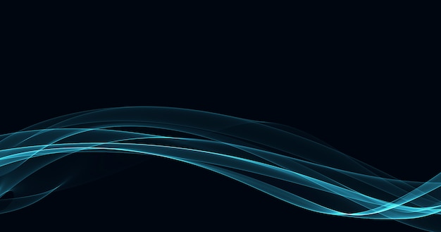 Free Photo abstract smooth blue flowing wave background