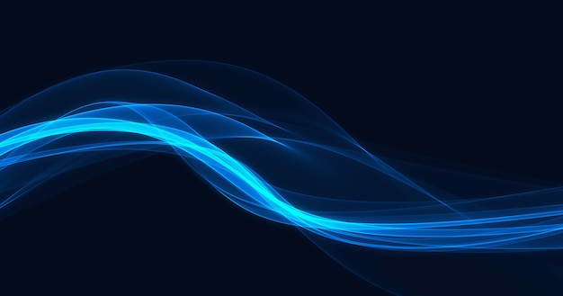 Abstract smooth blue light streak wave background