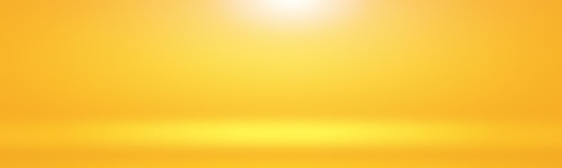 Abstract solid of shining yellow gradient studio wall room background