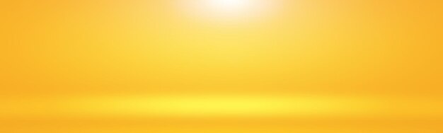 Abstract solid of shining yellow gradient studio wall room background