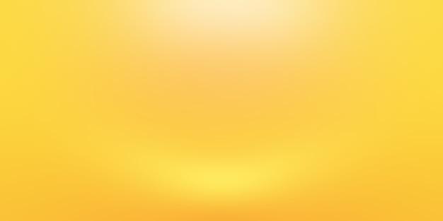 Abstract solid of shining yellow gradient studio wall room background.