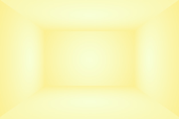 Abstract solid of shining yellow gradient studio wall room background.