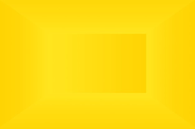 Abstract solid of shining yellow gradient studio wall room background.