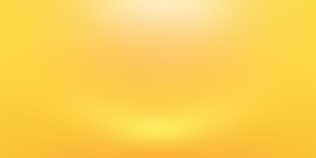 Abstract solid of shining yellow gradient studio wall room background.