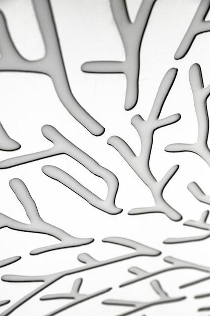 Free photo abstract stainless steel shapes and white background