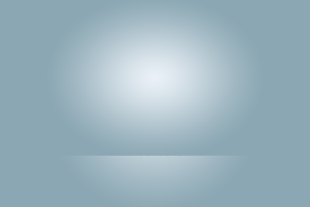 Free photo abstract studio background texture of light blue and gray gradient wall, flat floor. for product.