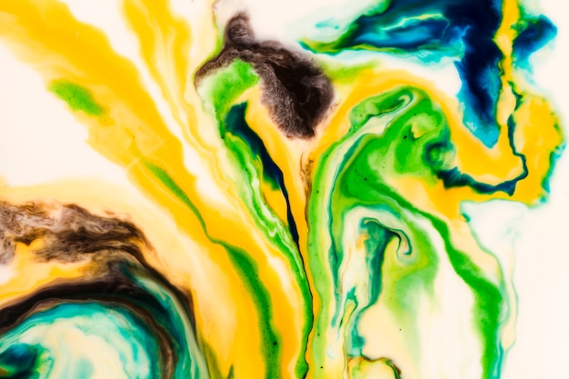 Abstract swirls of oily paint texture