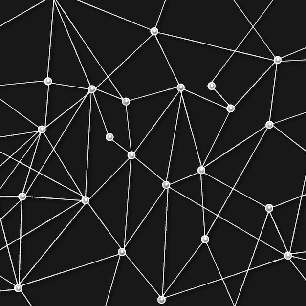 Free photo abstract technology background, connecting dots, digital network design