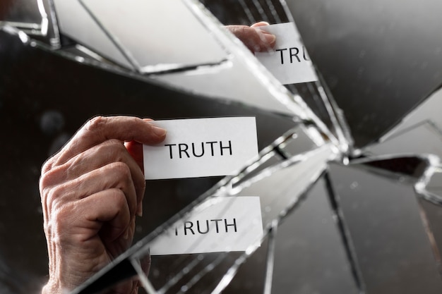 Free photo abstract truth concept composition