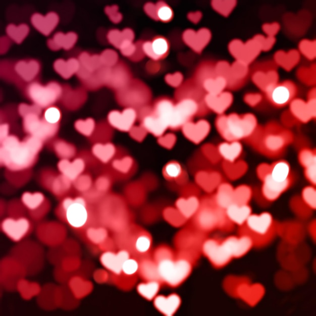 Free photo abstract valentines day background with heart shaped bokeh lights