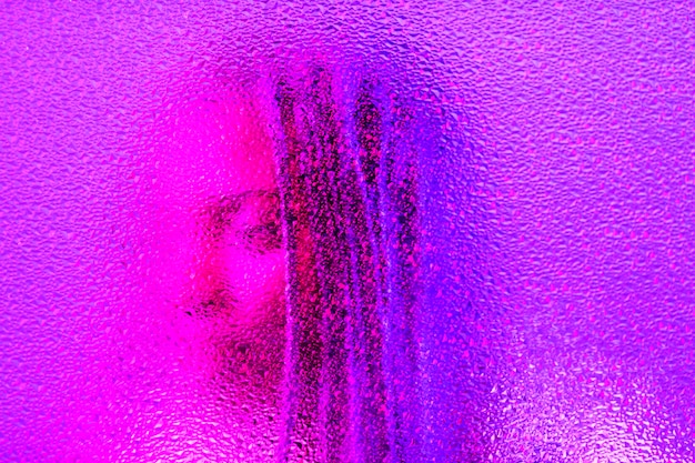 Abstract vaporwave portrait of woman