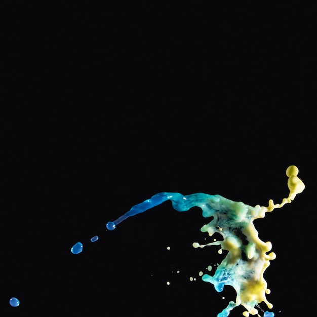 Abstract water splash on black background