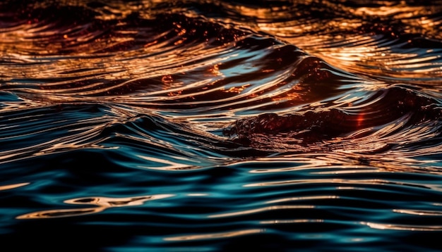 Free photo abstract wave pattern reflects beauty in nature liquid generated by ai