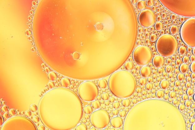 Abstract yellow and orange bubbles texture