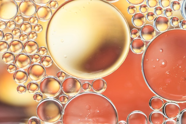 Abstract yellow and red bubbles texture