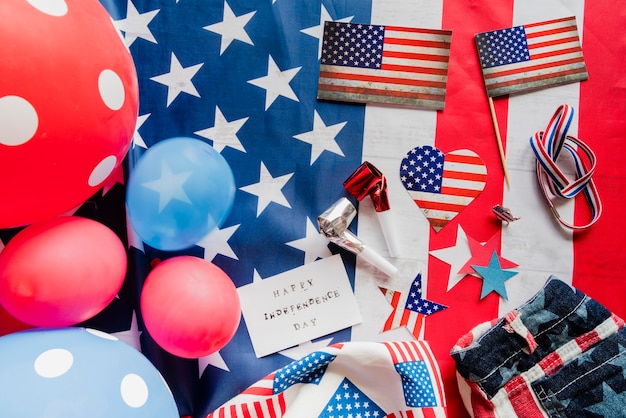 Free Photo accessories in colors of american flag