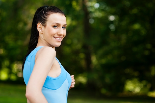 Active woman jogging