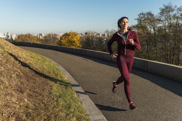 Active young woman running