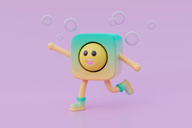 Free photo adorable 3d character for children