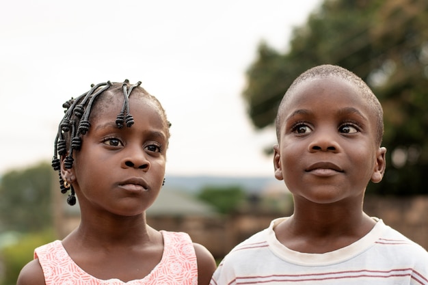 Adorable african black kids