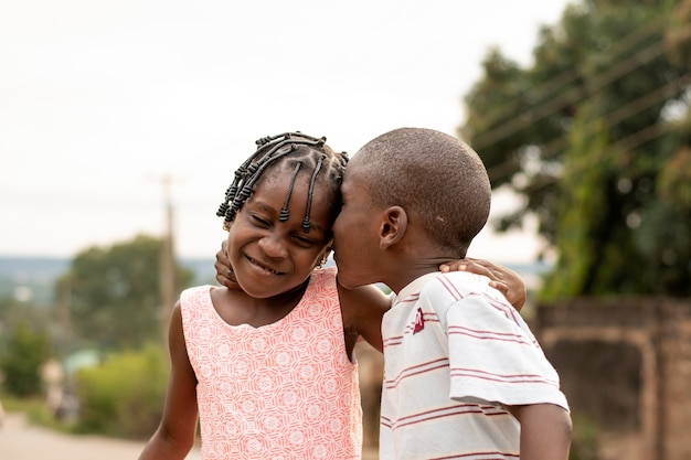 Adorable african black kids