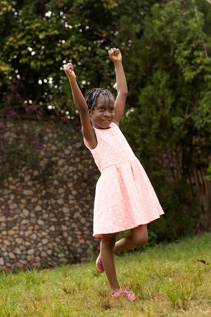 Free photo adorable african black little girl