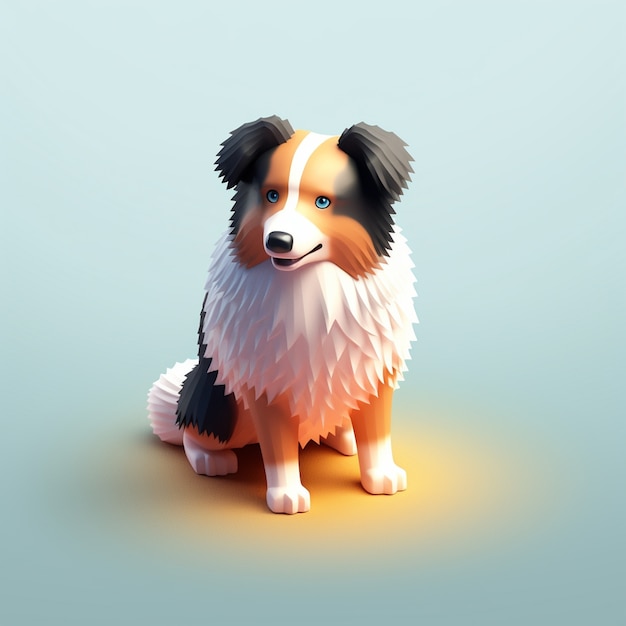 Free Photo adorable collie dog in studio